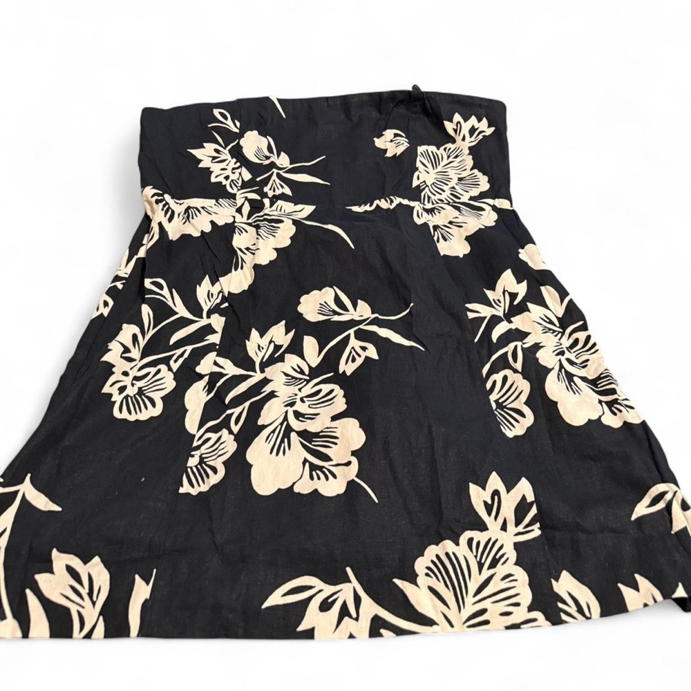 GAP Black and Cream Floral Tank Top Dress